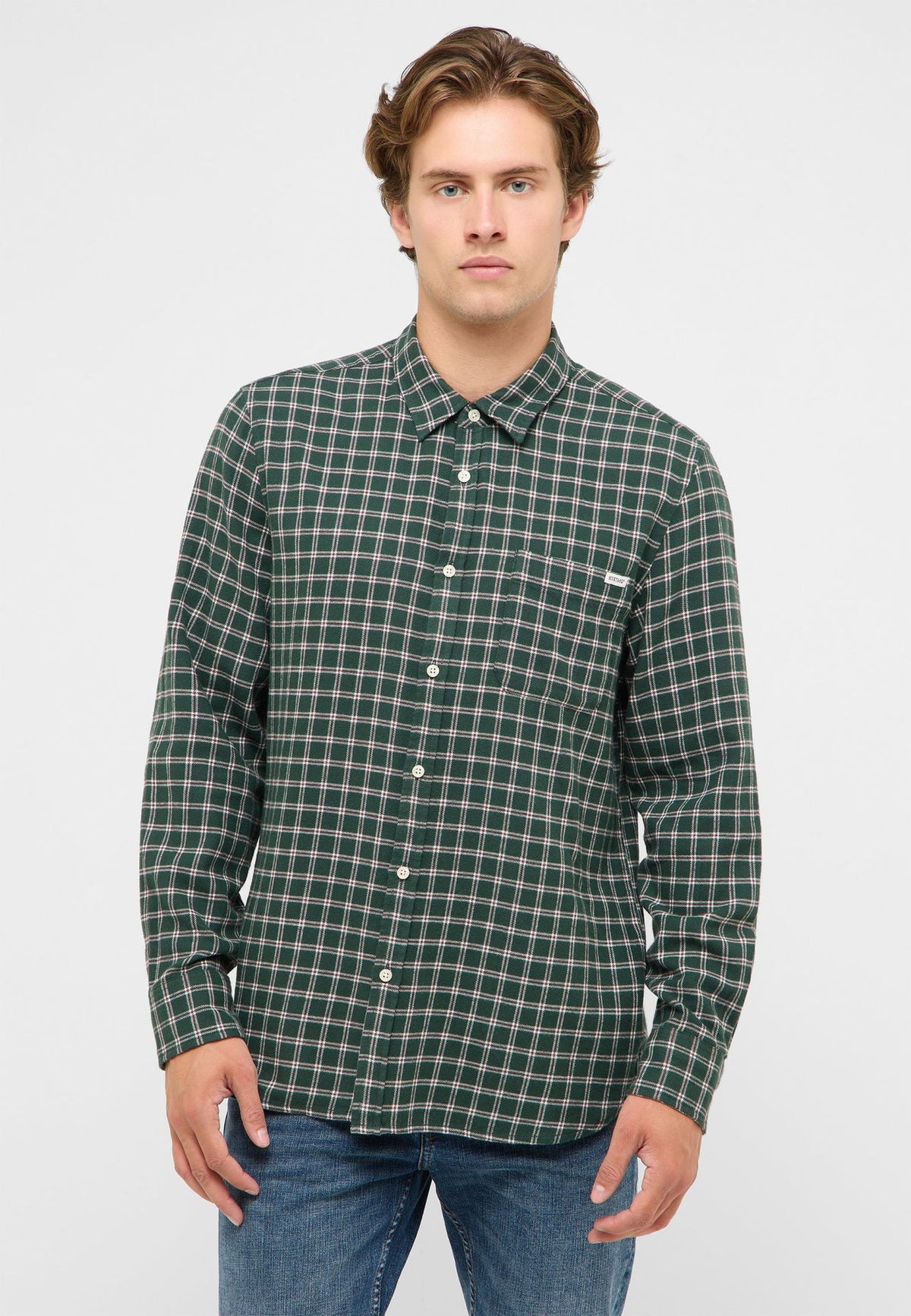 Mustang green check shirt