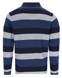 Hajo blue rugby polo sweatshirt