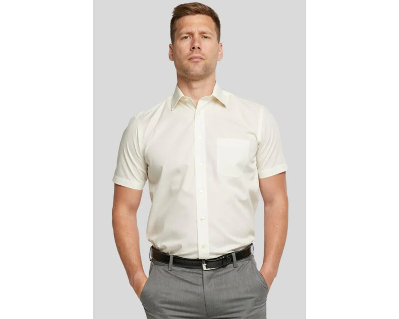Double Two short sleeve cream shirt
