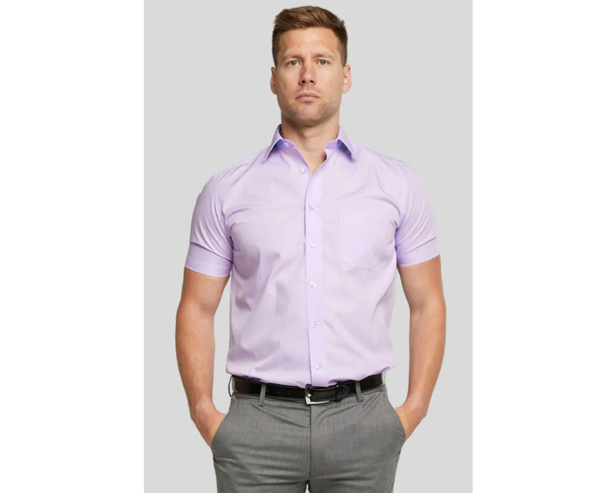 Double Two short sleeve mauve shirt