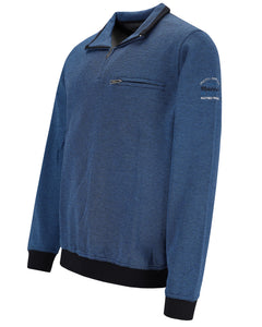 Hajo blue polo sweatshirt