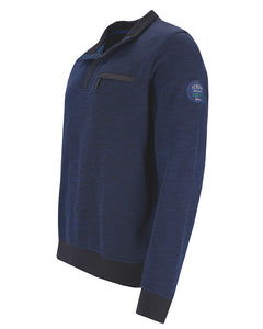 Hajo blue 1/4 zip sweatshirt