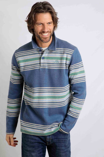 Weird Fish blue polo sweatshirt