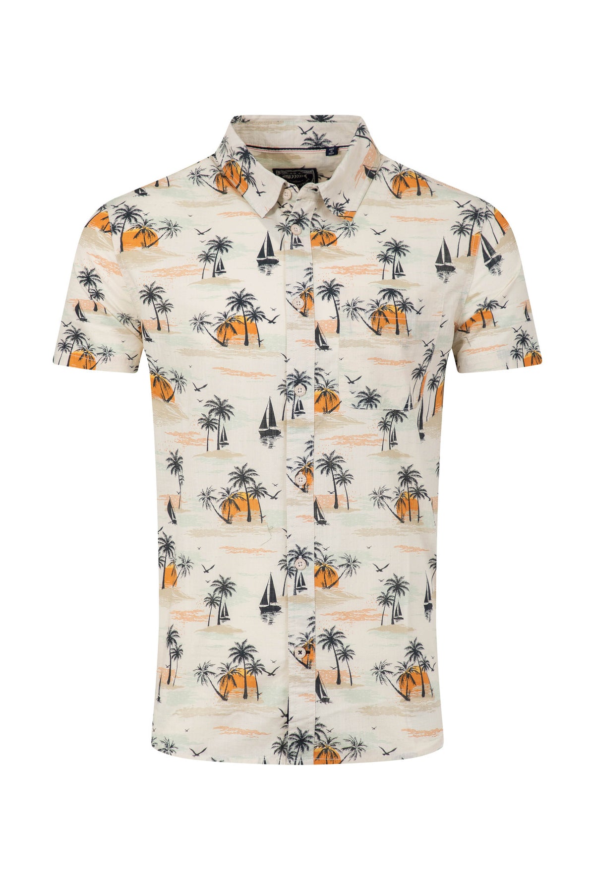 Weird Fish cream short sleeve shirt