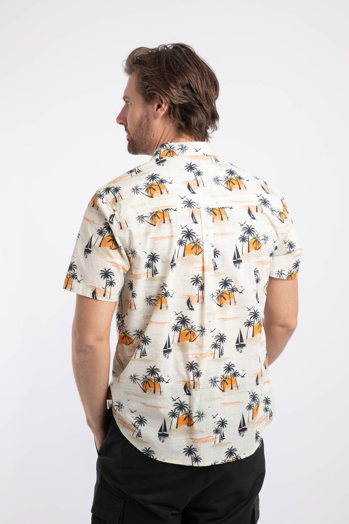 Weird Fish cream short sleeve shirt