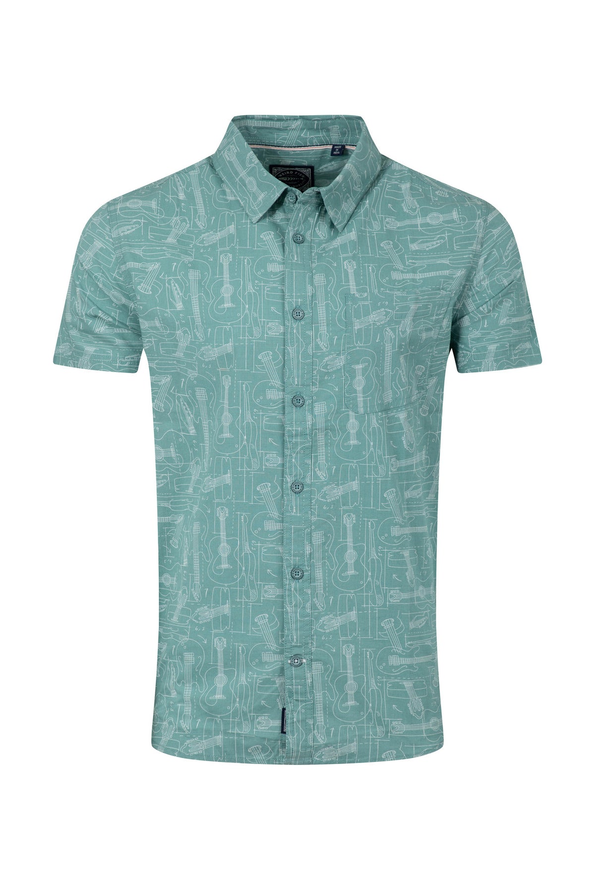 Weird Fish green short sleeve shirt