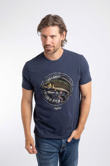 Weird Fish navy t-shirt