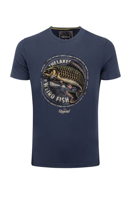 Weird Fish navy t-shirt