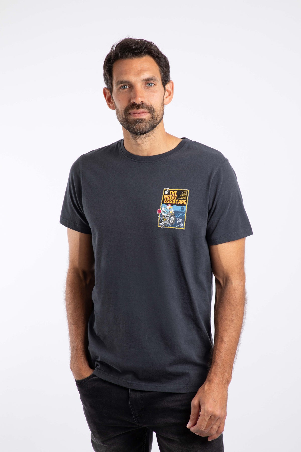 Weird Fish navy t-shirt