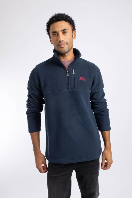 Weird Fish navy fleece top