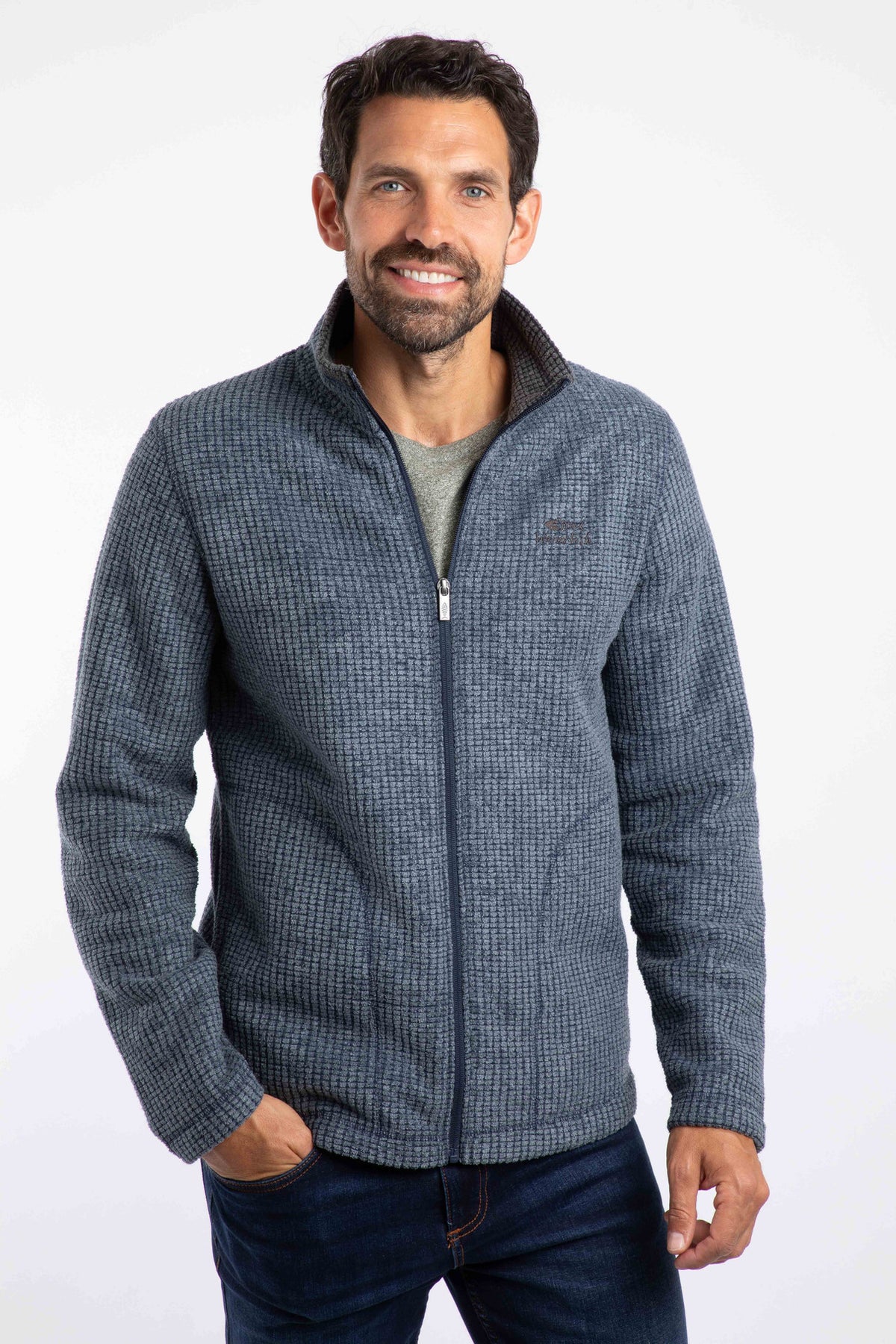 Weird Fish navy fleece jacket