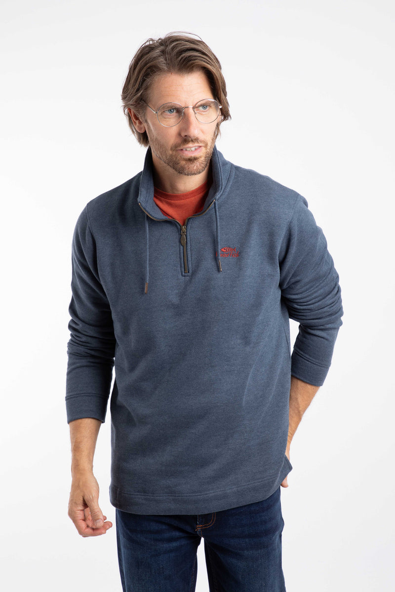 Weird Fish navy fleece top