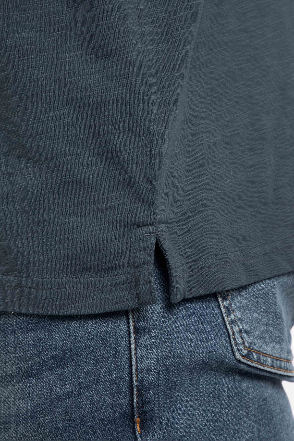 Weird Fish navy pique polo