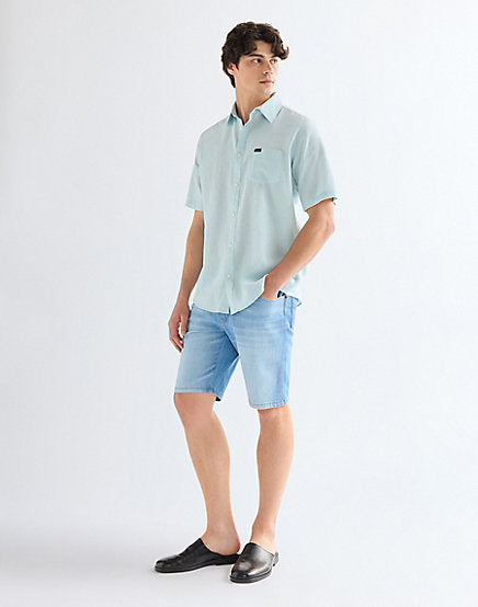 Wrangler turquoise short sleeve shirt

