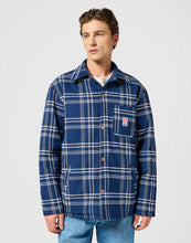 Load image into Gallery viewer, Wrangler navy shirt jacket
