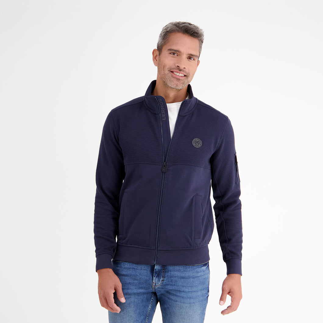 Lerros navy sweatshirt jacket style