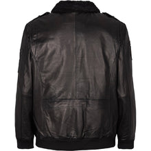 Load image into Gallery viewer, North 56.4 black leather bomber jacket

