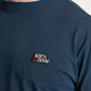 North 56.4 dark blue yarn dyed striped t-shirt