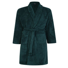 Load image into Gallery viewer, Espionage green fleece dressing gown
