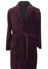 Load image into Gallery viewer, Espionage wine fleece dressing gown
