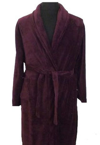 Espionage wine fleece dressing gown