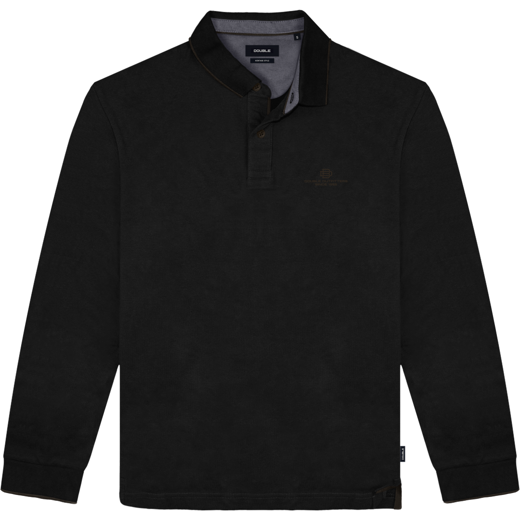 Double Outfitters Long Sleeve Pique Polo Gs36 R
