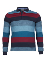 Load image into Gallery viewer, Hajo long sleeve striped polo sweatshirt
