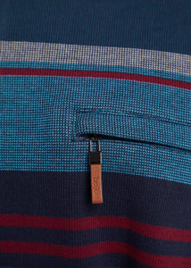 Hajo striped polo sweatshirt