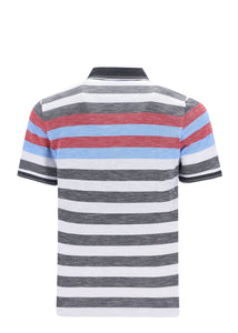 Hajo striped pique polo