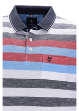 Load image into Gallery viewer, Hajo striped pique polo
