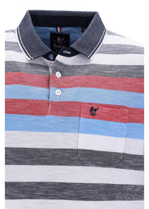 Hajo striped pique polo