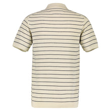 Load image into Gallery viewer, Lerros beige striped pique polo
