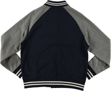 Load image into Gallery viewer, Mustang navy and grey baseball jacket
