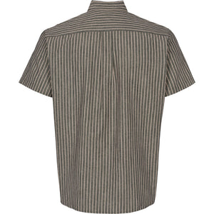North 56.4 brown striped short sleeve shirt