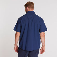 Load image into Gallery viewer, North 56.4 navy blue short sleeve shirt
