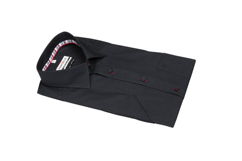 Marvelis navy cotton short sleeve shirt