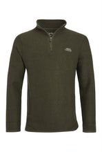 Load image into Gallery viewer, Weird Fish Stern 1/4 Zip Fleece Top Olive
