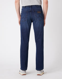 Wrangler Texas Dark Blue Denim Jeans Brushed Up