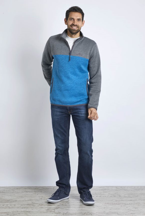 Weird Fish Berrick Recycled Polyester 1/4 Zip Fleece Sweatshirt
