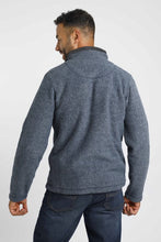 Load image into Gallery viewer, Weird Fish Newark Eco 1/4 Zip Grid Fleece Navy
