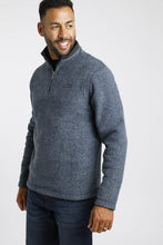 Load image into Gallery viewer, Weird Fish Newark Eco 1/4 Zip Grid Fleece Navy
