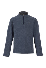 Load image into Gallery viewer, Weird Newark Eco 1/4 Zip Grid Fleece Navy
