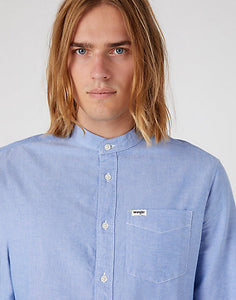 Wrangler blue grandad shirt