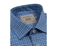Load image into Gallery viewer, Bar Harbour Blue Short Sleeve Checkered Shirt Big and Tall
