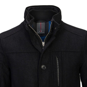 Cabano Dark Grey Wool Coat R
