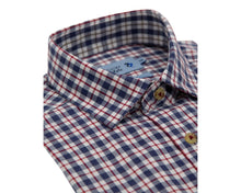Load image into Gallery viewer, Double Two Lifestyle nvy and red cotton check shirt
