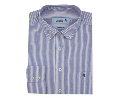 Double Two Lifestyle blue striped shirt