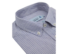 Load image into Gallery viewer, Double Two Lifestyle blue striped shirt

