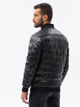 Load image into Gallery viewer, Ombre black bomber jacket
