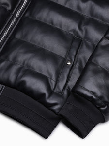 Ombre black bomber jacket